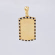 Pendant Rectangular Oval Plate 2.6 g / 1 in 18K Yellow Gold