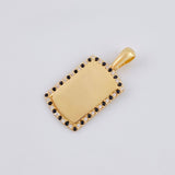 Pendant Rectangular Oval Plate 2.6 g / 1 in 18K Yellow Gold