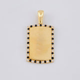 Dije Placa Rectangular Ovalada 3.8 g / 1 1/4 in Oro Amarillo 18K