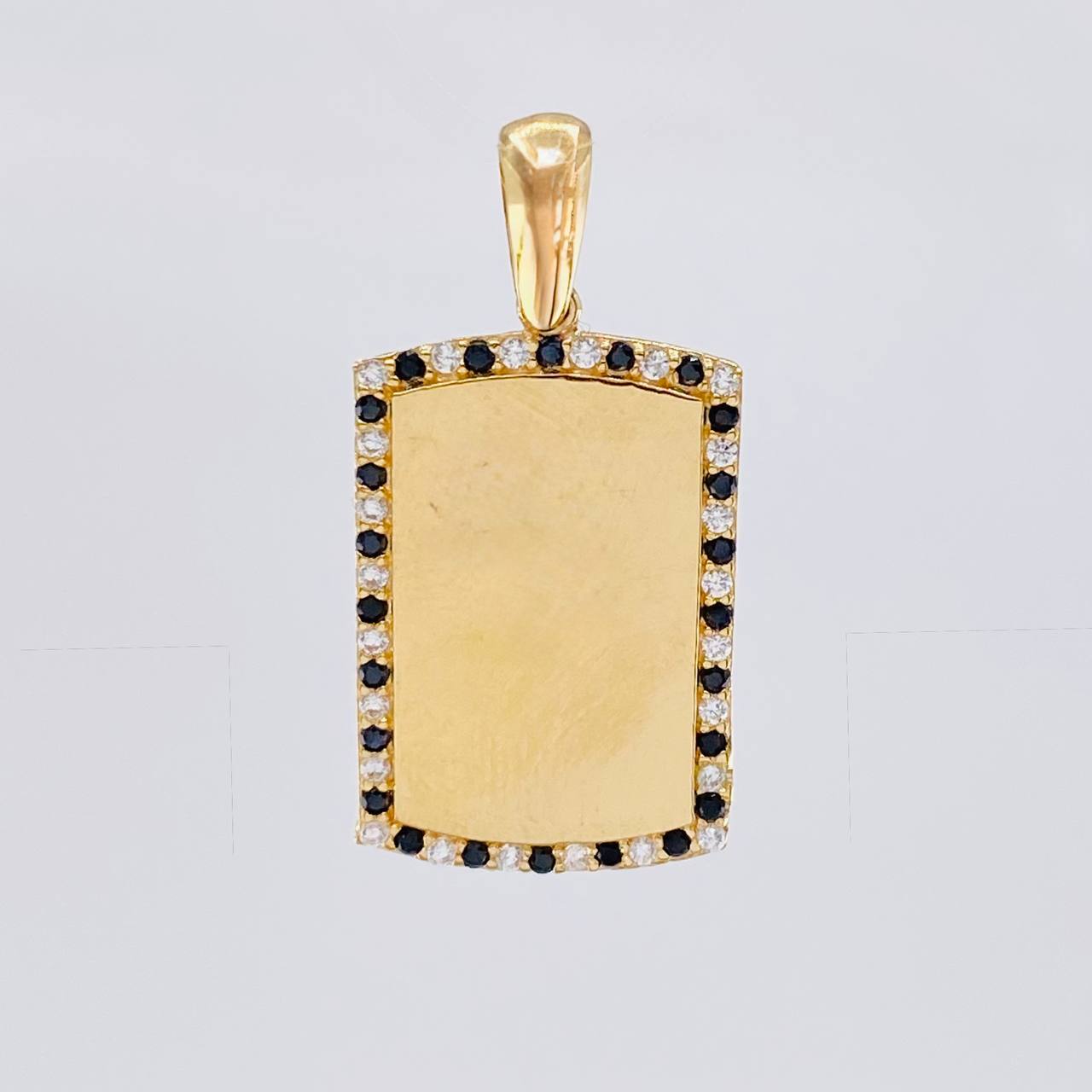 Dije Placa Rectangular Ovalada 3.8 g / 1 1/4 in Oro Amarillo 18K