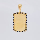 Dije Placa Rectangular Ovalada 3.8 g / 1 1/4 in Oro Amarillo 18K
