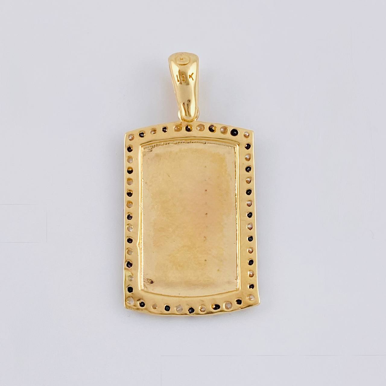 Dije Placa Rectangular Ovalada 3.8 g / 1 1/4 in Oro Amarillo 18K