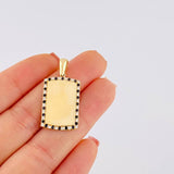 Dije Placa Rectangular Ovalada 3.8 g / 1 1/4 in Oro Amarillo 18K