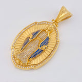 Miraculous Virgin Pendant 20.85 g / 2 1/2 in 18K Yellow Gold