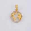 Dije Silueta Tierra 2 g / 1 in Oro Amarillo 18K