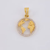 Dije Silueta Tierra 2 g / 1 in Oro Amarillo 18K