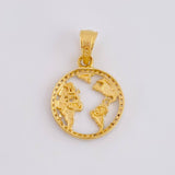 Dije Silueta Tierra 2 g / 1 in Oro Amarillo 18K