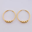 Trio Bead Hoop Earrings 1.35gr / 18K Yellow Gold