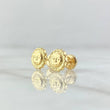 Topos Sol 0.75gr / 8mm Texturizado Oro Amarillo 18K