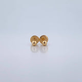 Stud Earrings Bead 0.35gr / 3mm Polished 18K Yellow Gold $
