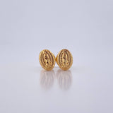 Virgin Guadalupe Stud Earrings 0.6gr / 18K Gold &