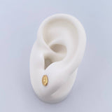 Stud Earrings Virgin Guadalupe 0.5gr / 18K Yellow Gold $