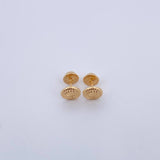 Stud Earrings Sello Corona RX 0.6gr / Yellow Gold 18K $