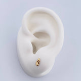 Stud Earrings Wings 0.4gr / Polished 18K Yellow Gold &