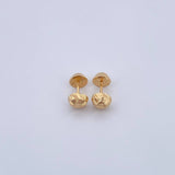 Topos Media Bola 0.65gr / 6mm Diamantada Oro Amarillo 18K &