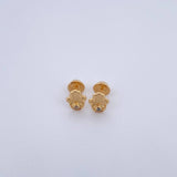 Topos Mano Hamsa 0.6gr / Circon Blanco Oro Amarillo 18K &