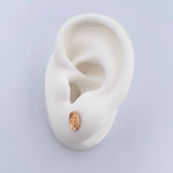 Stud Earrings Virgen Milagrosa 0.6gr / 18K Rose Gold &