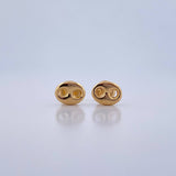 Stud Earrings GC 0.6gr / Smooth Yellow Gold 18K $