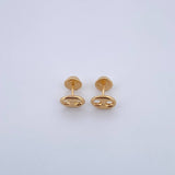 Stud Earrings GC 0.6gr / Smooth Yellow Gold 18K $