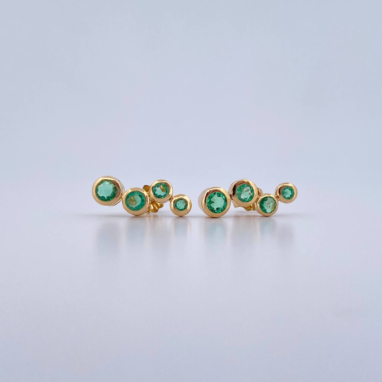 Topos Circulos 3gr / Esmeralda 77 Pts Oro Amarillo 18K (Joya) &