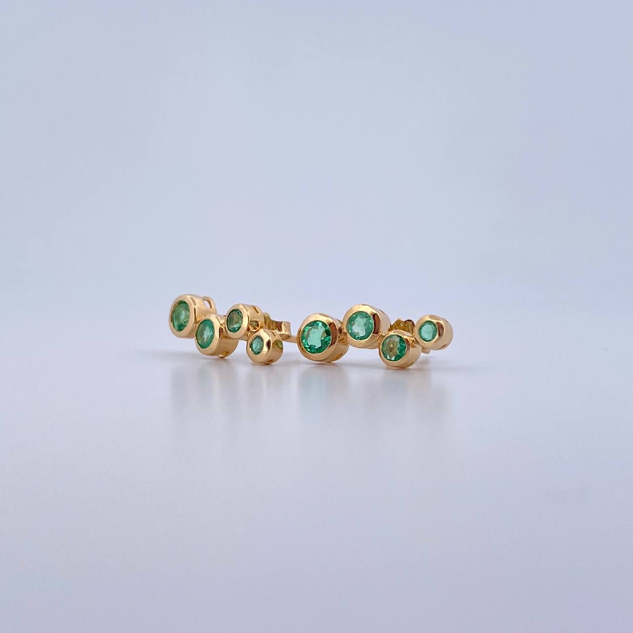Topos Circulos 3gr / Esmeralda 77 Pts Oro Amarillo 18K (Joya) &