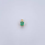 Pendant Pendant 0.85gr / 1.1cm / Emerald 97 Pts 18K Yellow Gold (Jewel) &