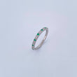 Churumbela Ring 1.7gr / Size 6 3/4 / Emerald 9 Pts Diamond 10 Pts 18K White Gold (Jewel) &