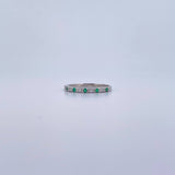 Churumbela Ring 1.7gr / Size 6 3/4 / Emerald 9 Pts Diamond 10 Pts 18K White Gold (Jewel) &