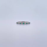 Churumbela Ring 1.7gr / Size 6 3/4 / Emerald 9 Pts Diamond 10 Pts 18K White Gold (Jewel) &