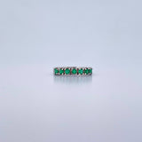 Churumbela Ring 2.35gr / Size 6 1/4 / Emerald 28 Pts 18K White Gold (Jewel) &
