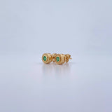 Topos Circulo 2gr / Esmeralda 14 Pts Oro Amarillo 18K (Joya) &