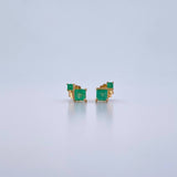 Topos Rombos 1.2gr / Esmeralda 63 Pts Oro Amarillo 18K (Joya) &