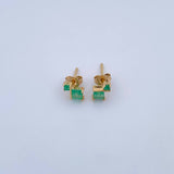 Topos Rombos 1.2gr / Esmeralda 63 Pts Oro Amarillo 18K (Joya) &