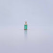 Pendant Rectangle 0.5gr / 1cm / Emerald 32 Pts 18K Yellow Gold (Jewel) &
