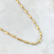 Rustic Rectangle Chain 9.5gr / 60cm / 3.7mm Grooved 18K Yellow Gold