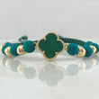 Green Bracelet Charm Clover 2.85gr / Special Pearl 18K Gold ©