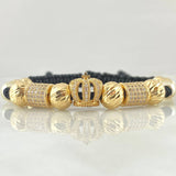 Black Bracelet Charm Crown 10.4gr / 18K Gold ©