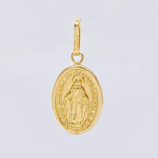 Pendant Miraculous Virgin 1.15g / 1 1/4 in 18K Yellow Gold