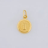 Pendant Circle Letter I 0.45 g / 3/4 in Yellow Gold 18K