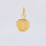 Pendant Circle Letter I 0.45 g / 3/4 in Yellow Gold 18K