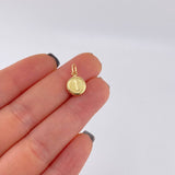 Pendant Circle Letter I 0.4 g / 3/4 in Yellow Gold 18K