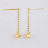 Topos Cadena Largos Bola 1.05 g / in / 6 mm Oro Amarillo 18K