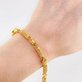 Pulso Rustico Malla Cilindrica 19.7 g / 6 3/4 in / 5.2 mm Oro Amarillo 18K