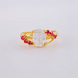Solitaire Ring Real Crystal 1.7 g / T6 1/2 18K Yellow Gold