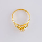 Anillo Solitario Aura Vintage 1.85 g / T7 3/4 Oro Amarillo 18K
