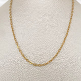 Cadena Aro Seguido 3.3gr / 17 3/4 in / Oro Amarillo +3 18K &