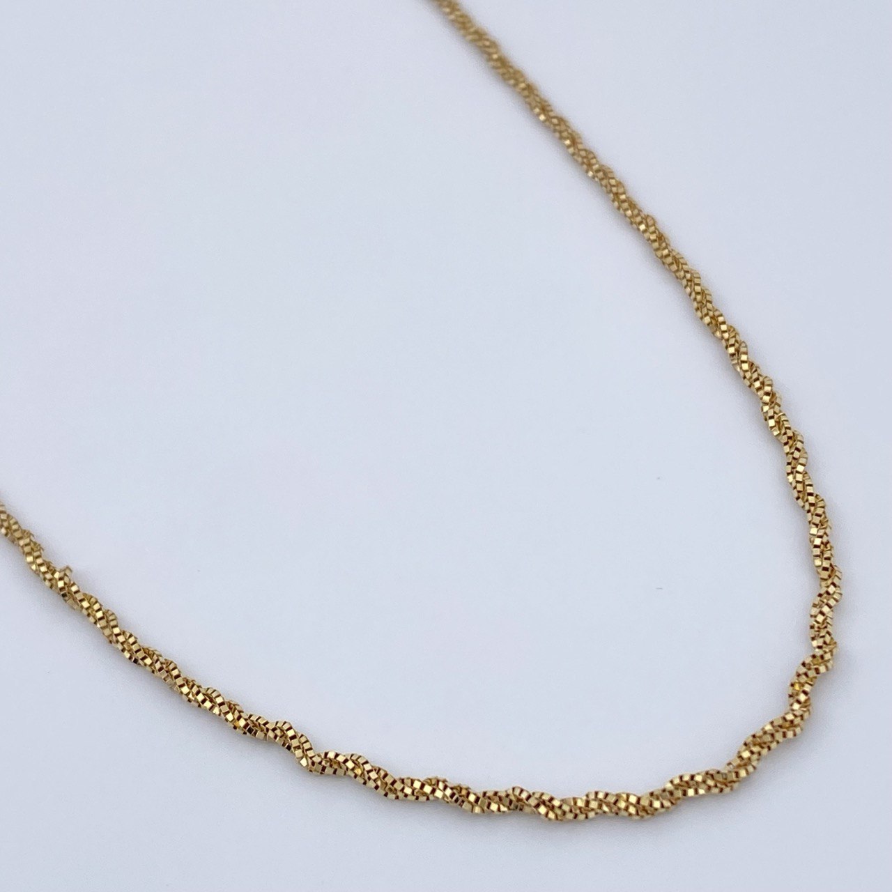 Cadena Veneciana Trenzada 3.15gr / 17 3/4 in / Oro Amarillo +3 18K &