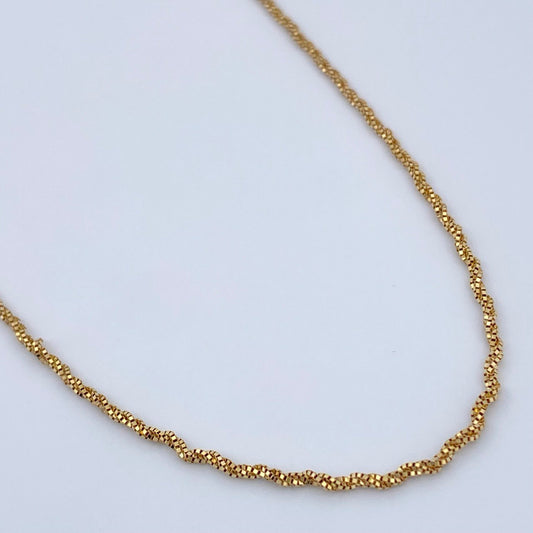 Cadena Veneciana Trenzada 3.15gr / 17 3/4 in / Oro Amarillo +3 18K &