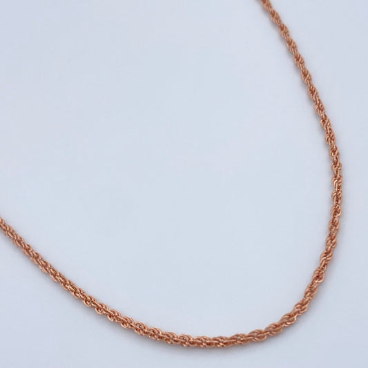 Cadena Lazo 1.25gr / 19 3/4 in / Oro Rosa +3 18K &