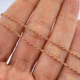 Rope Chain 1.25gr / 19 3/4 in / 18K Rose Gold +3 &